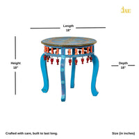 Sapre Wooden Handpainted Side Table