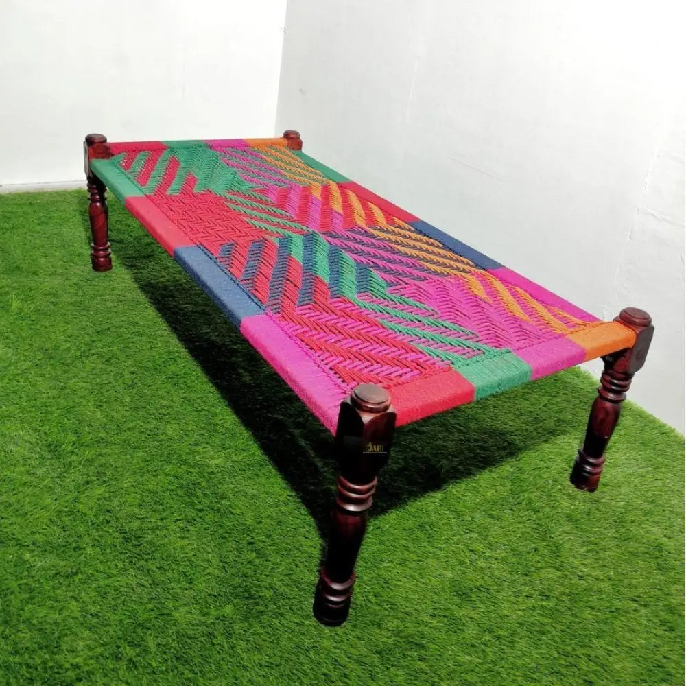 Rajasthani Wooden Khatiya Charpoy | Charpai Khatiya Online in India | Wooden Charpai Online in India | Handwoven Furniture Online in India | Solid wood furniture online in India | Furnweave