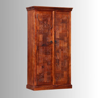 Rafter Wooden Two Door Wardrobe (Teak)