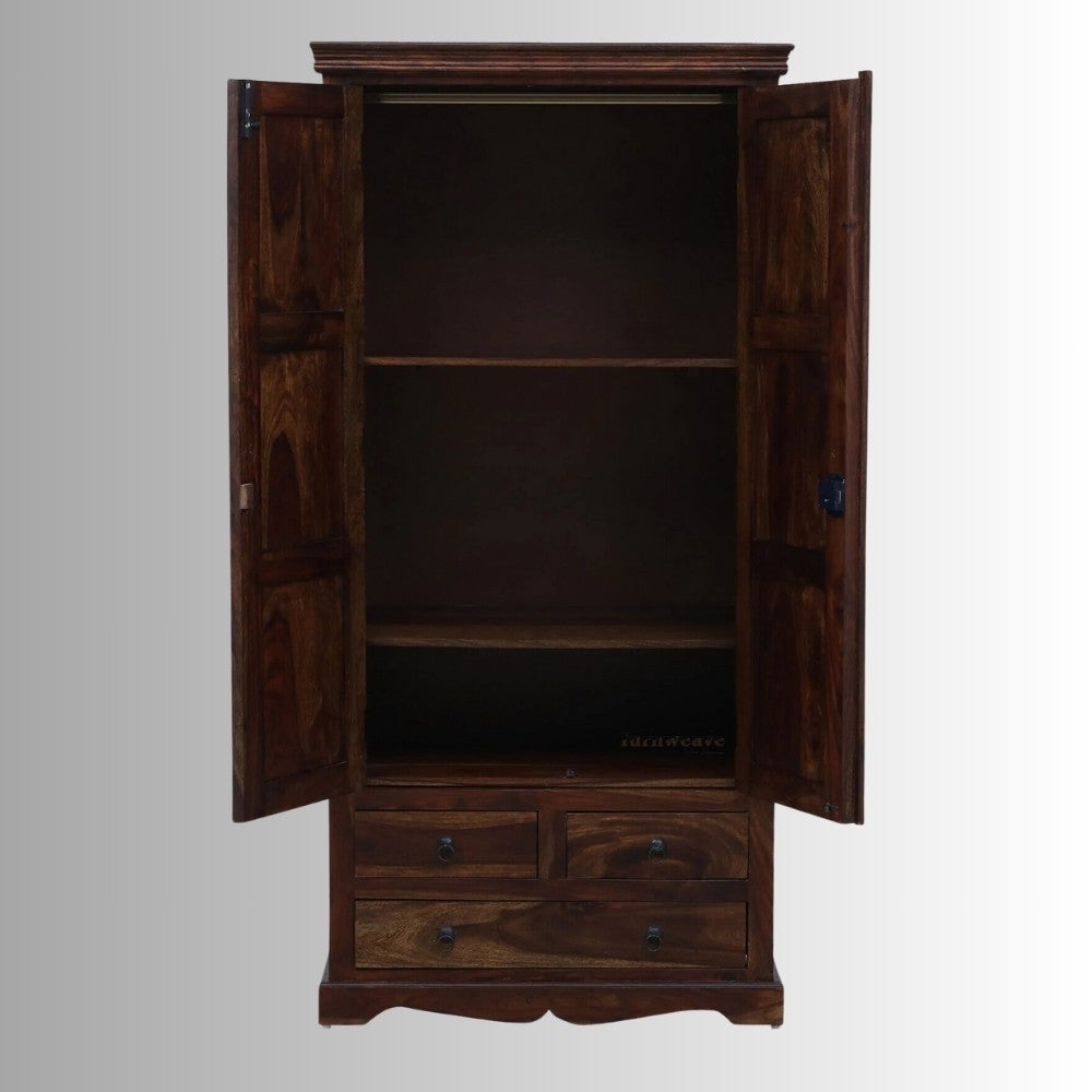 Osie Wooden Storage Almirah (Walnut)