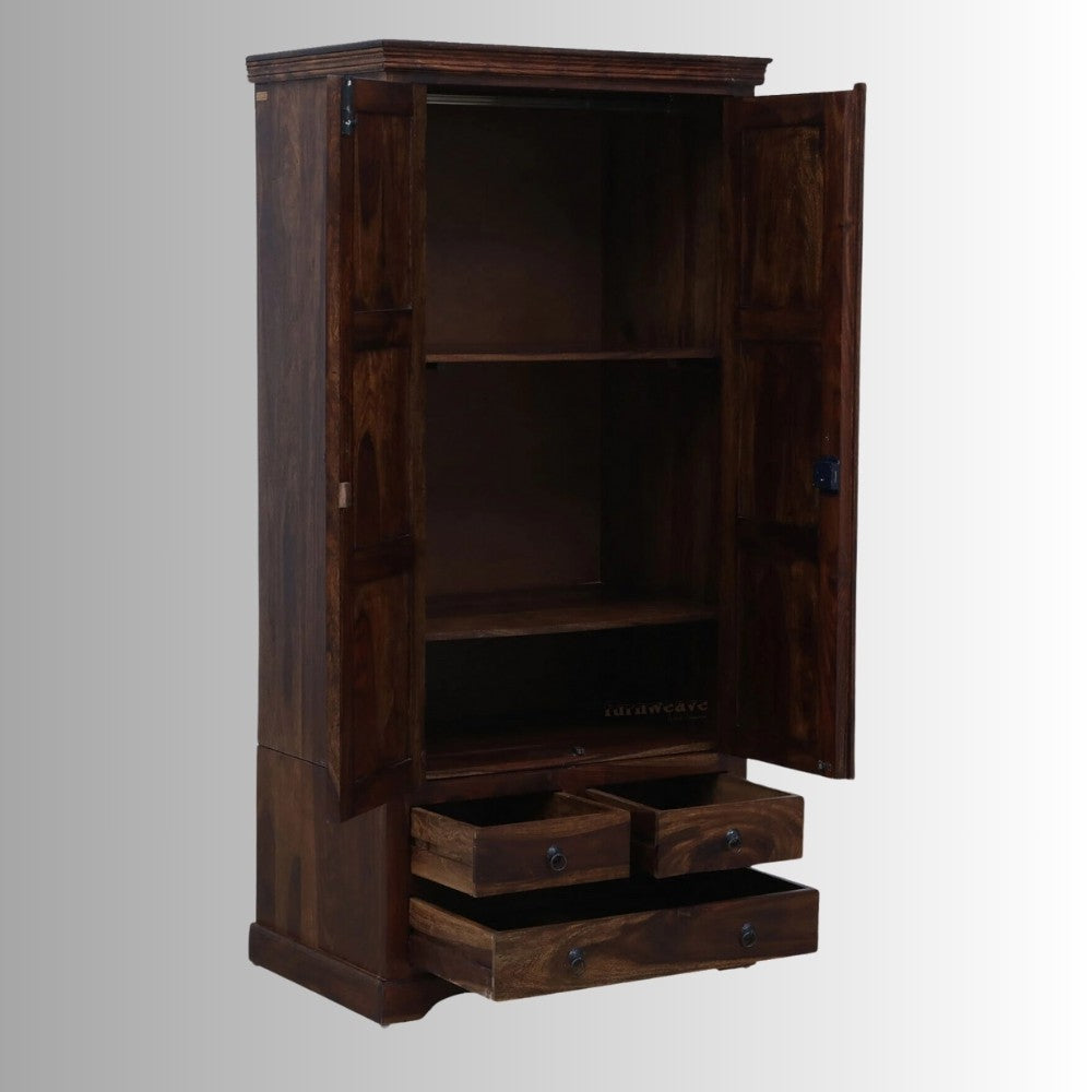 Osie Wooden Storage Almirah (Walnut)