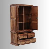 Jigso Wooden Two Door Wardrobe (Natural)