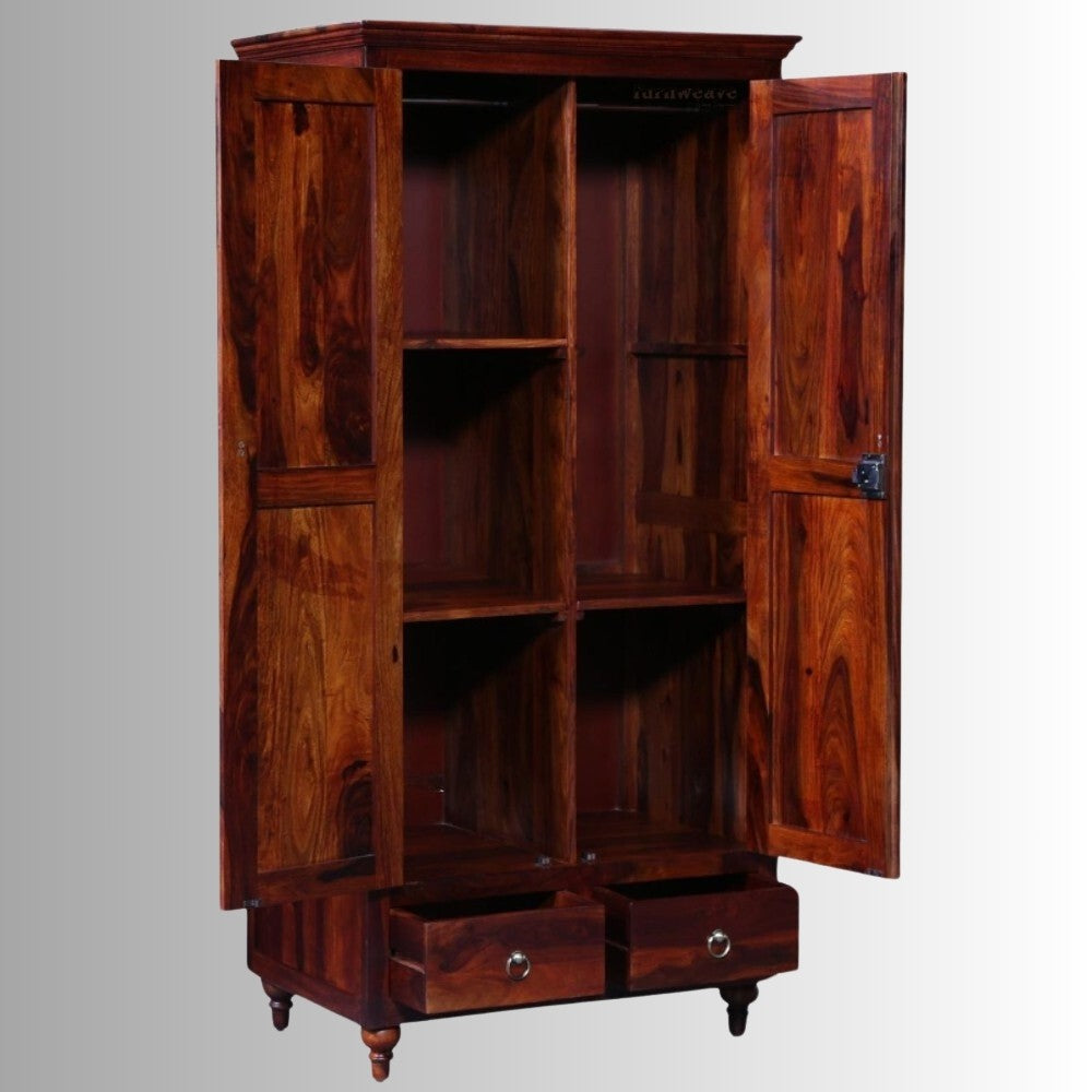 Nami Woooden Storage Wardrobe (Teak)