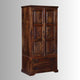 Kafi Wooden Two Door Wardrobe (Teak Brown)