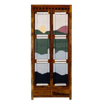 Bunai Wooden Handwoven Wardrobe (Teak)