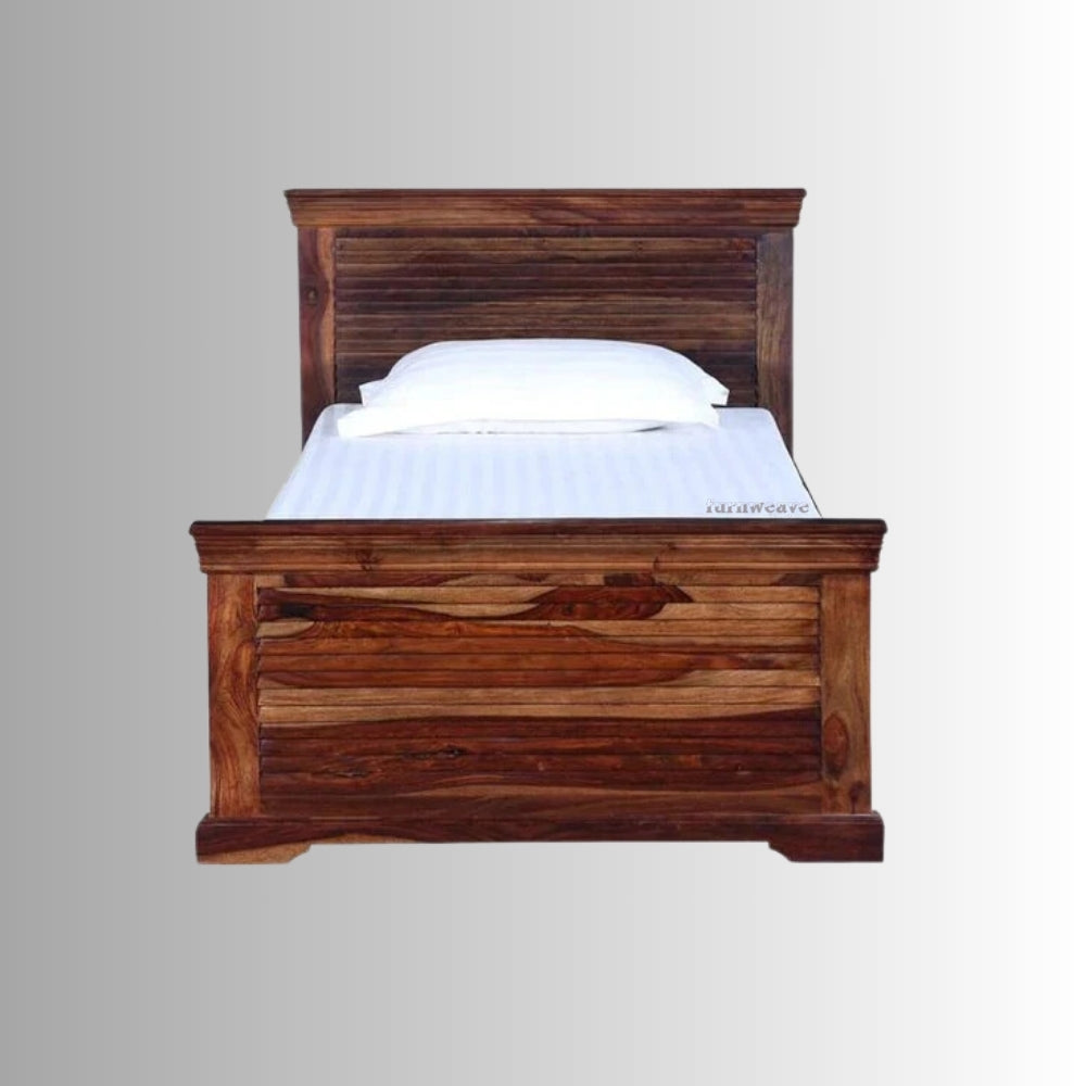 Awin Solid Wood Single Diwan Bed (Teak)