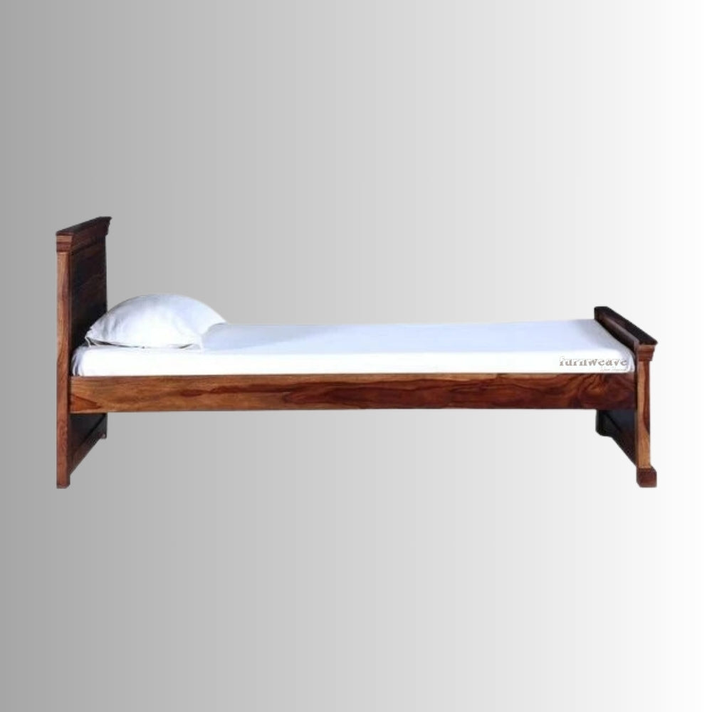 Awin Solid Wood Single Diwan Bed (Teak)