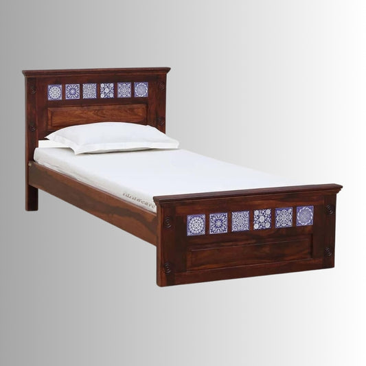 Awan Wooden Solid Wood Single Bed | buy single divan beds online | Furnweave