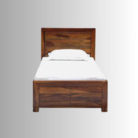 Kelsta Solid Wood Single Diwan Bed (Teak)