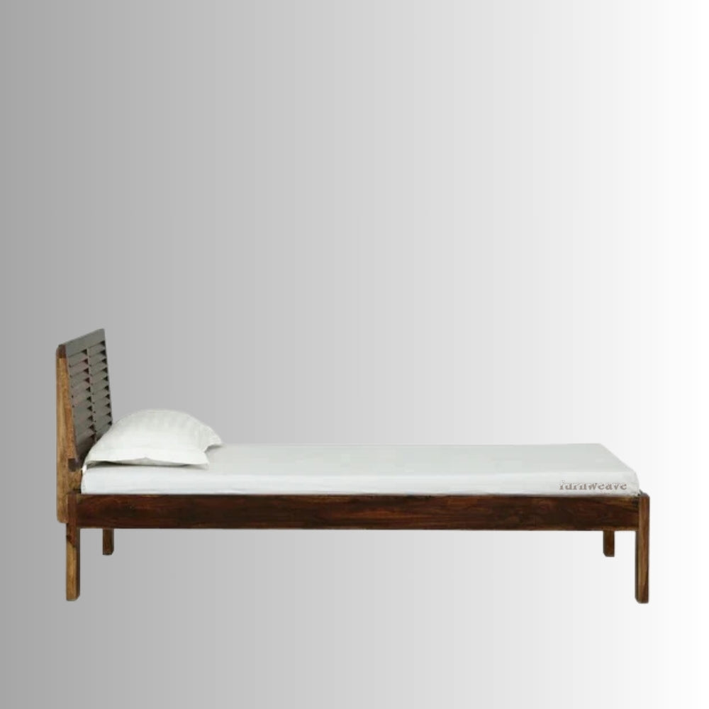 Hagse Solid Wood Single Diwan Bed (Honey)