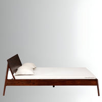 Teni Solid Wood bed Without Storage (Brown)