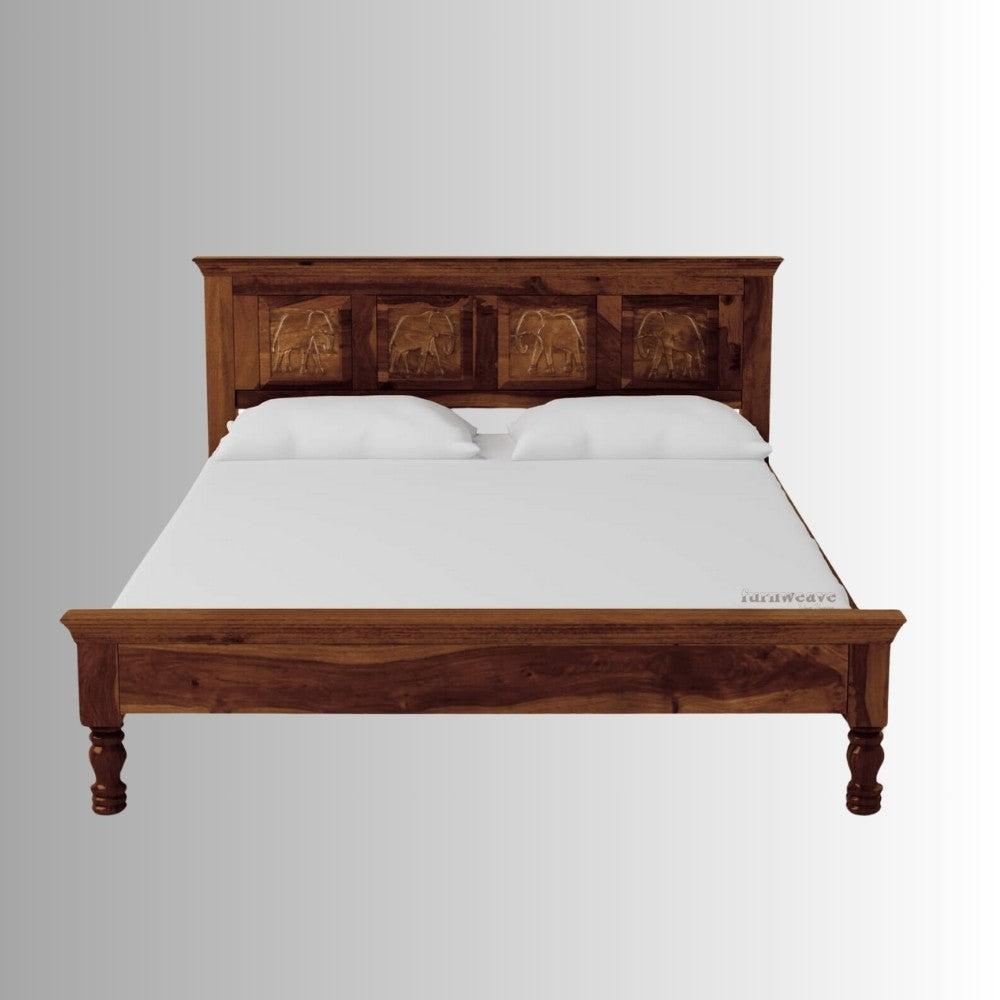 Meski Wooden Bed Without Storage (Honey)