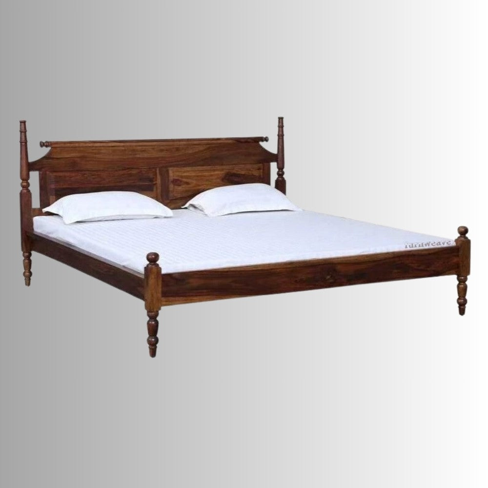 Captia Wooden Bed Without Storage (Honey) | Wooden Bedside Tables | Furnweave