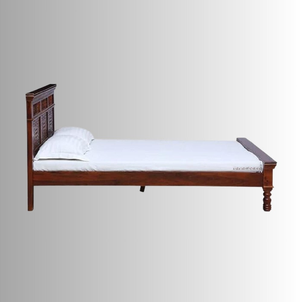 Tuna Wooden Bed Without Storage (Teak)