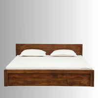 Azma Wooden Storage Bed (Light Brown)