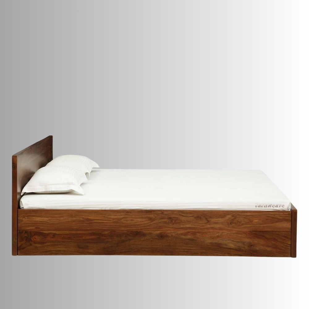 Azma Wooden Storage Bed (Light Brown)