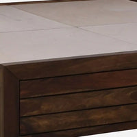 Calste Wooden Upholstered Bed With Drawers (Walnut)