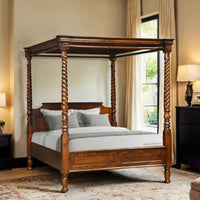 Buy Distin Wooden Poster Bed Online in India | Furnweave