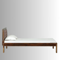 Sinva Solid Wood Upholstered Single Diwan Bed (Honey)