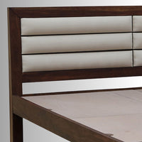 Tema Wooden Upholstered Bed (Walnut)