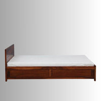 Kevi Wooden Sheesham Box Storage Bed (Honey)