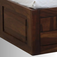 Rehan Wooden Solid Wood Box Storage Bed (Walnut)