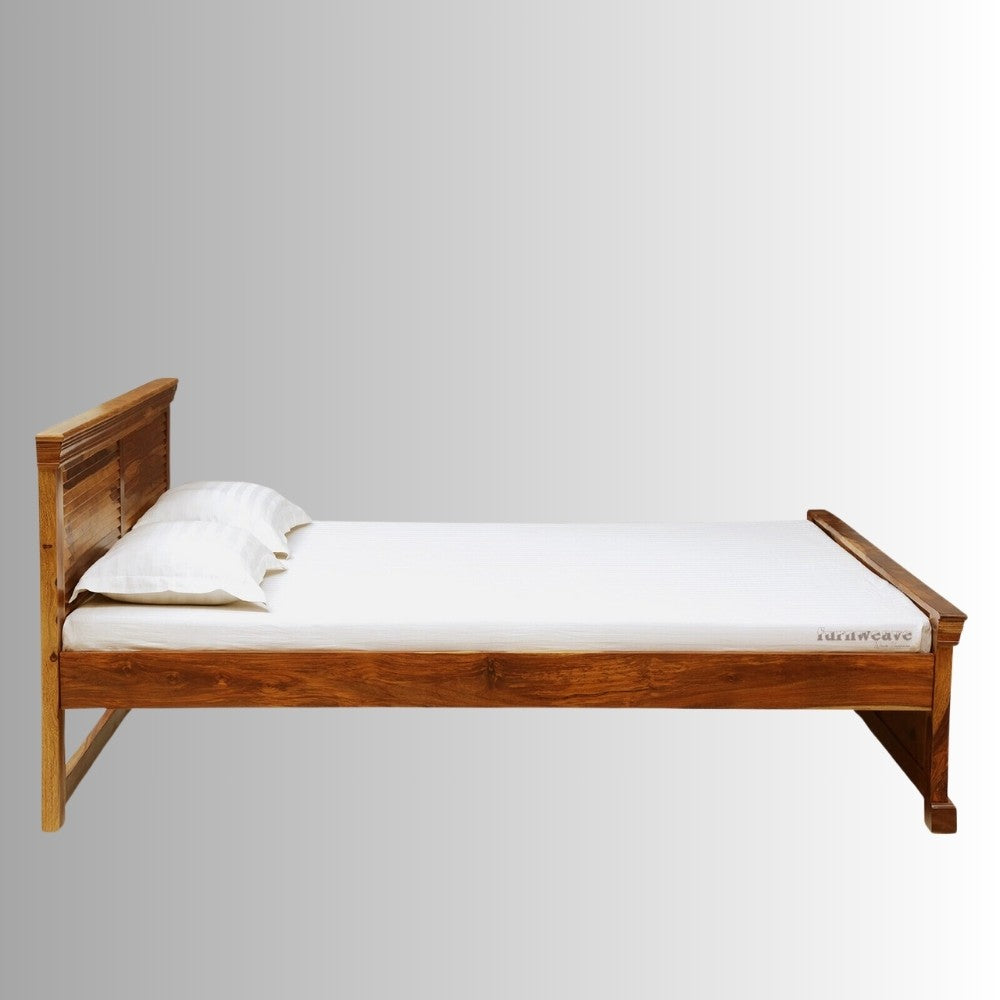 Olter Solid Wood Storage Bed (Honey)