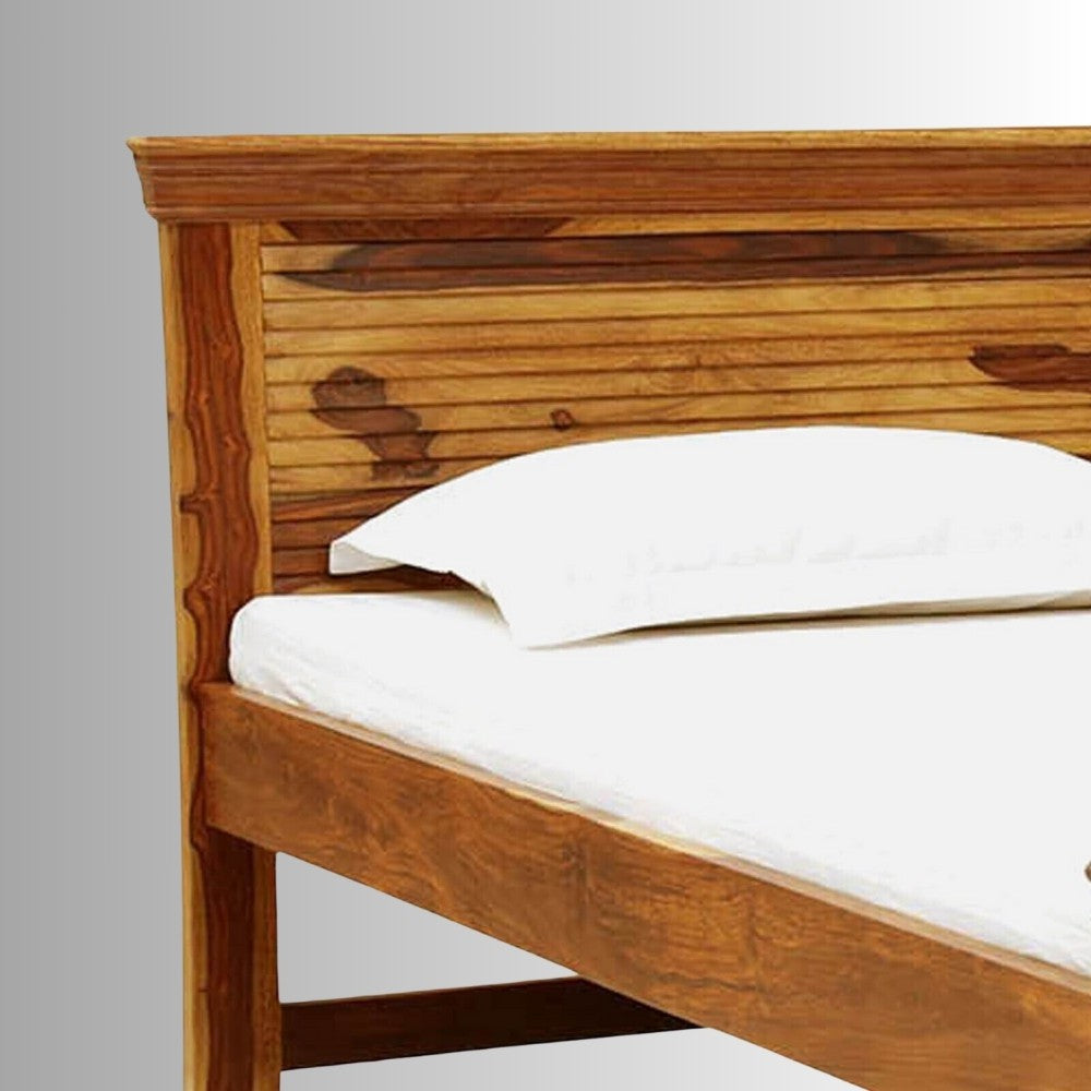 Olter Solid Wood Storage Bed (Honey)