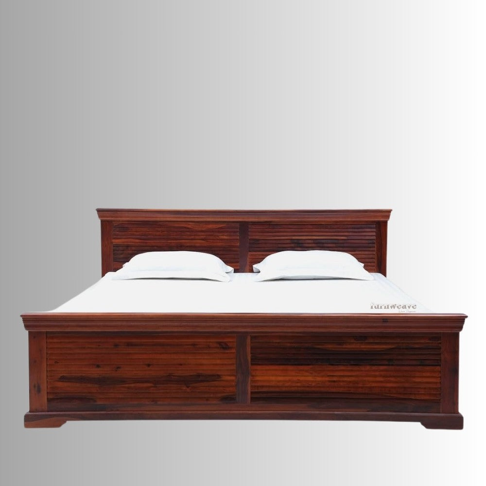 Olter Solid Wood Storage Bed (Mahagony)