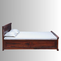 Olter Solid Wood Storage Bed (Mahagony)