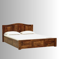 Kosha Wooden Storage Bed (Honey) | Wooden Bedside Tables | Furnweave