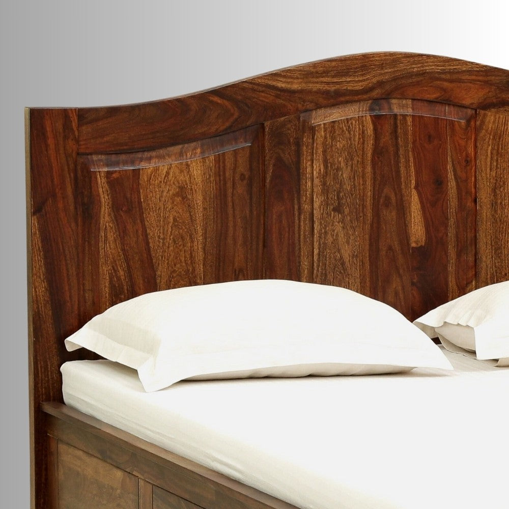 Kosha Wooden Storage Bed (Honey)