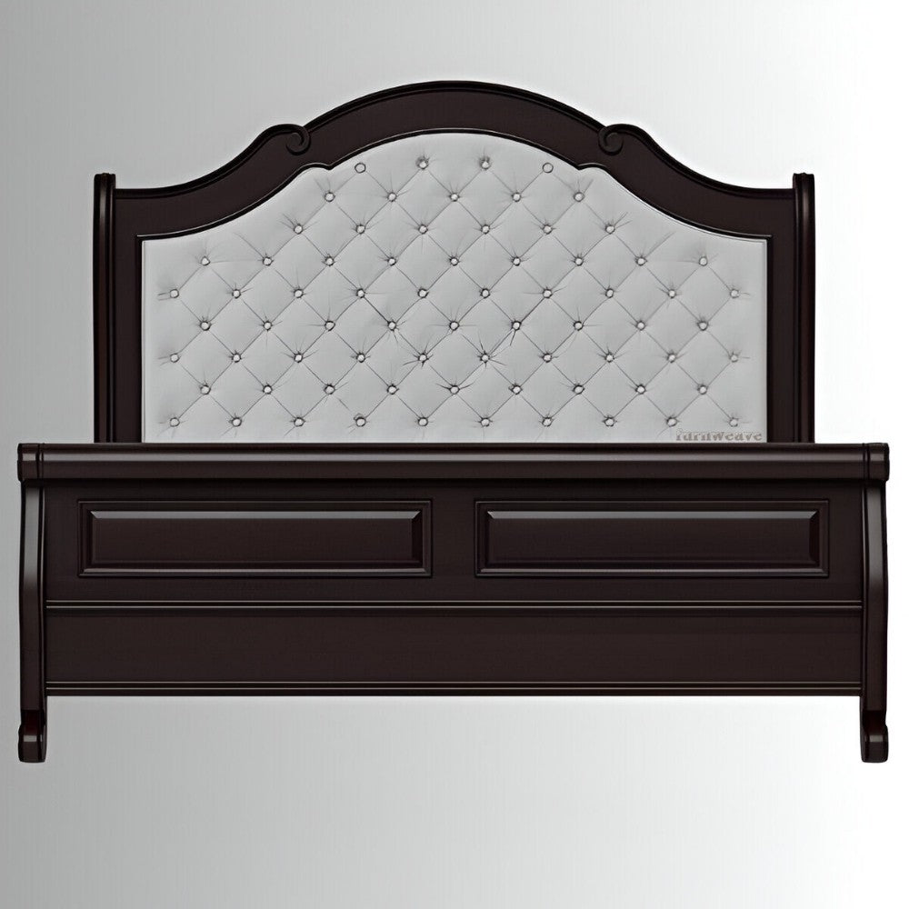 Umaid Wooden Designer Solid Wood Bed (Walnut)