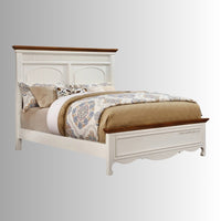 Belo Solid Wood Bed (Off White)