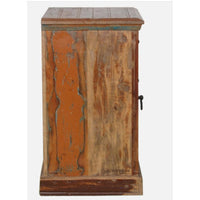 Utin Wooden Rustic Finish Side Table