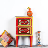 Kana Wooden Handpainted Side Table