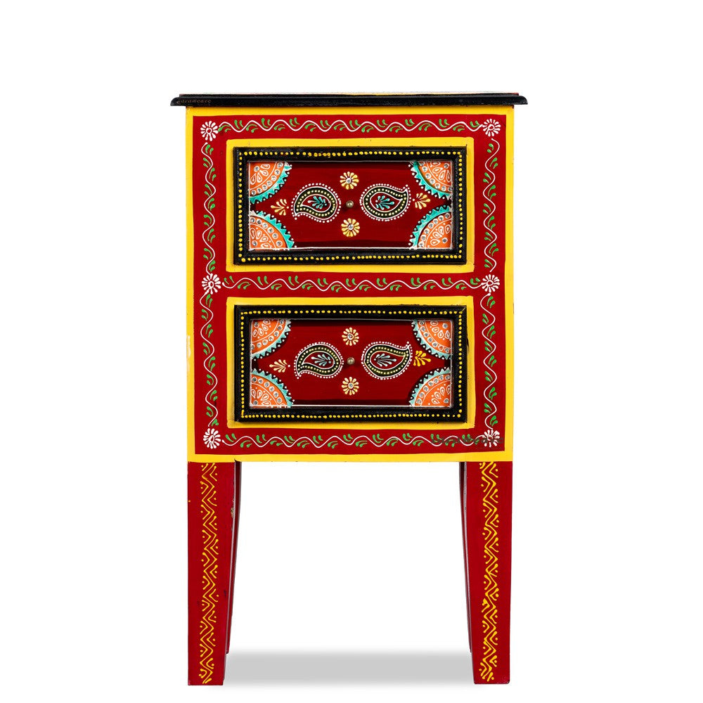 Kana Wooden Handpainted Side Table