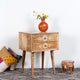 Apvan Wooden Handpainted Side Table (Natural)