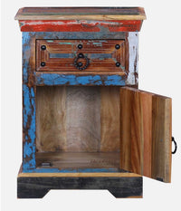 Tivin Wooden Bedside in Reclaimed Finish