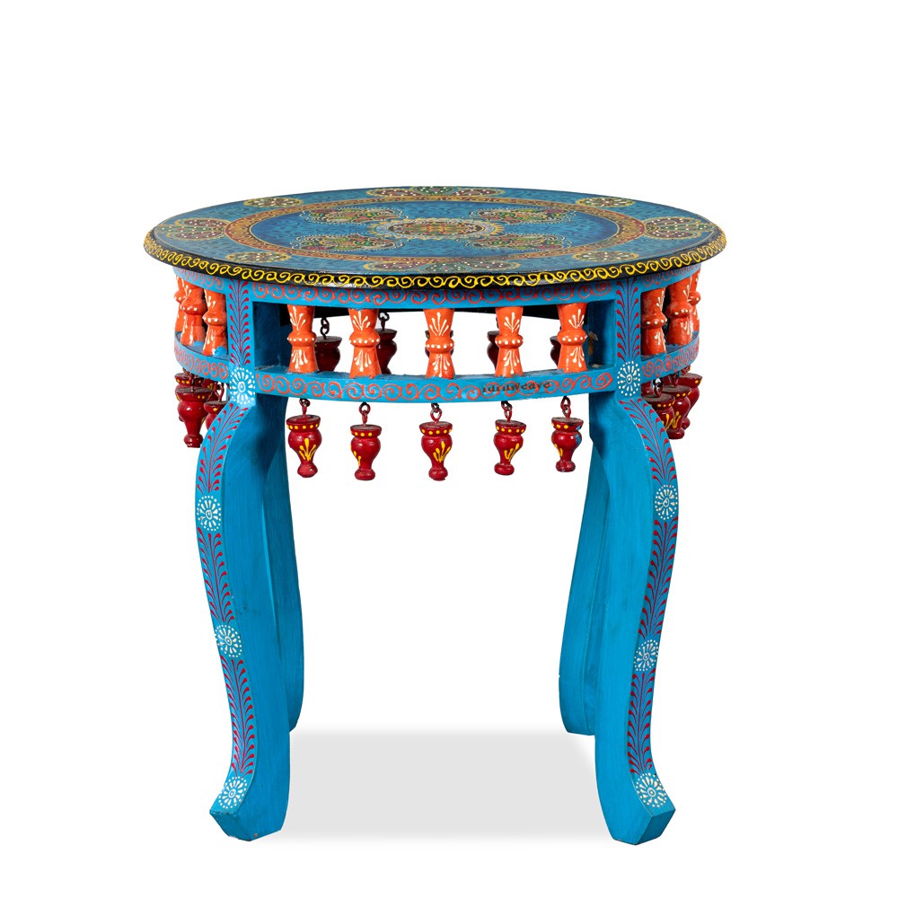 Sapre Wooden Handpainted Side Table