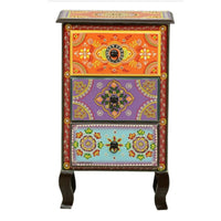 Raj Wooden Handpainted Side Table