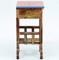 Avtar Wooden Handpainted Bedside Side Table