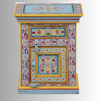 Keht Wooden Handpainted Side Table