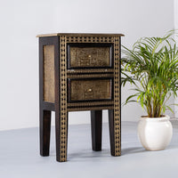 Hunika Wooden Side Table (Black)