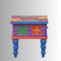 Everta Wooden Handpainted Side Table