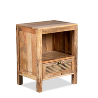 Safor Wooden Rattan Bedside (Natural)