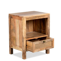 Safor Wooden Rattan Bedside (Natural)