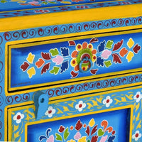 Crysta Wooden Handpainted Side Table (Model 2)