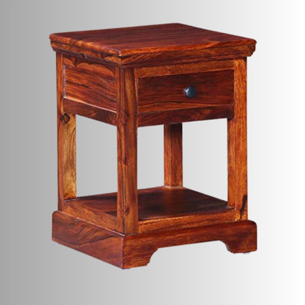 Jhivi Wooden Side Table (Teak)