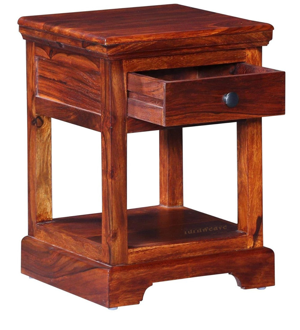 Jhivi Wooden Side Table (Teak)